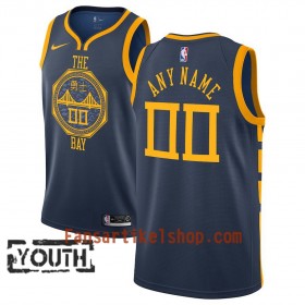 Golden State Warriors Trikot Benutzerdefinierte 2018-19 Nike City Edition Blau Swingman - Kinder